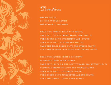 Swaying Palms Orange RSVP Cards