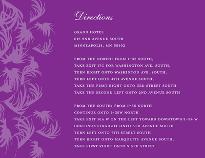 Swaying Palms Purple Thank You Cards