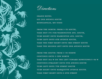 Unique Palms Aqua Green Beach Invitations