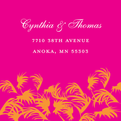 Swaying Palms Hot Pink Enclosure Cards