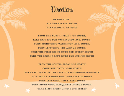 Fresh Orange Tropics RSVP Cards