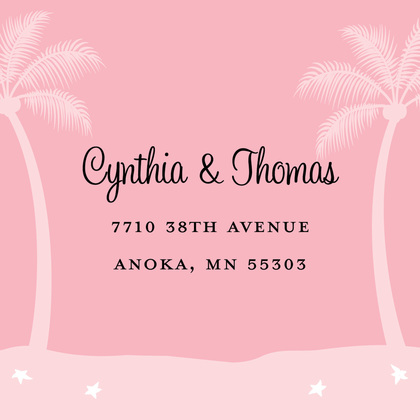 Vibrant Softly Pink Tropics Invitation