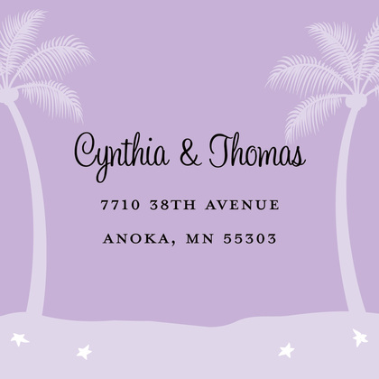 Lavender Tropics RSVP Cards