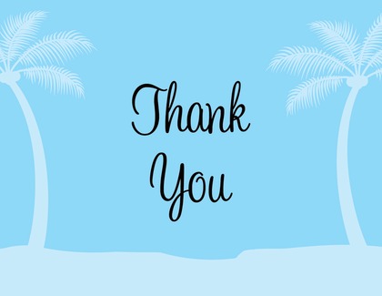 Adorable Cherished Tropics Thank You Cards