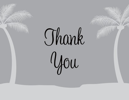 Sentimental Blue Tropics Thank You Cards