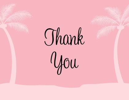 Fresh Orange Tropics Thank You Cards