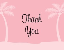 Beach Palms Thank You Cards