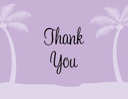 Softly Pink Tropics Thank You Cards