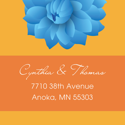 Blue Dahlia RSVP Cards