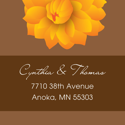 Orange Dahlia Thank You Cards