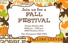 Beautiful Fall Leaves Invitations