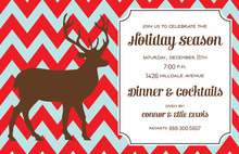 Chevron Deer Invitations