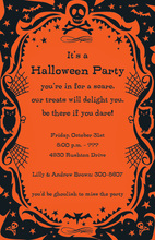 Smiley Pumpkin Halloween Invitations