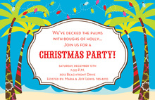 Jolly Palms Ocean Waves Holiday Invites