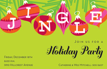 Six Jingle Ornaments Invitation