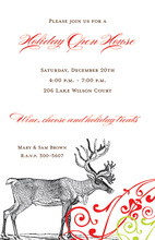 Charming Whimsical Reindeer Invitation