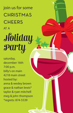 Glitzy Drink Chalkboard Holiday Invitations