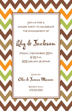 Brown Leafy Modern Flourish Wedding Invitations