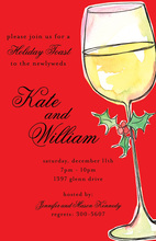 Wine Chatter Red Holiday Invitations