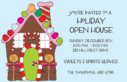 Gingerbread Home Invitations