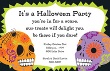 Classic Skeleton Halloween Invitations