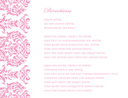 Feminine Monogram Pink Wedding Invitations