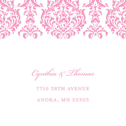 Feminine Monogram Pink Wedding Invitations