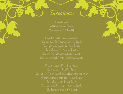 Inspired Grape Vine Blue Enclosure Cards