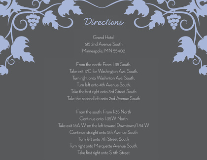 Inspired Grape Vine Blue Enclosure Cards