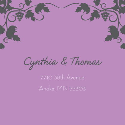 Grape Vine Lavender Enclosure Cards