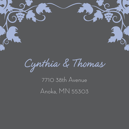 Grape Vine Slate Blue Enclosure Cards