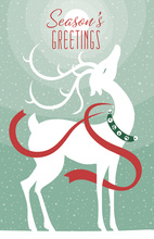 Reindeer Spirit Folded Greeting Cards