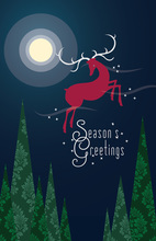 Magical Winter Night Folded Greeting Cards