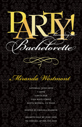Bachelorette Party Pink Pattern Invitations