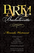 Bachelorette Party Modern Black Invitations