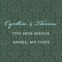 Modern Green Damask Stickers