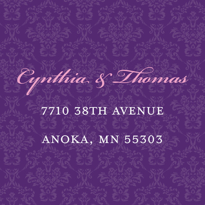 Script in Deep Violet Party Invitations