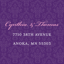 Classic Purple Damask Stickers