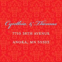Special Red Damask Stickers