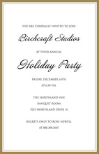 Classy Gold Border Invitations