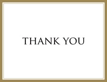Classy Gold Border Thank You Cards