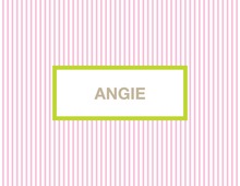 Pink Stripes Thank You Cards