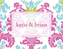 Bright Damask Thank You Cards