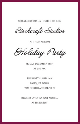 Classy Gold Border Invitations