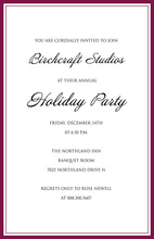 Classic Burgundy Double Borders Invitation