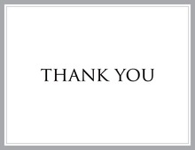 Classic Grey Double Borders Thank You Cards