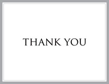 Classic Grey Double Borders Thank You Cards