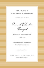 Simple Stripes Monochromatic Formal Gold Invitations