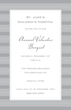 Simple Stripes Monochromatic Formal Grey Invitations