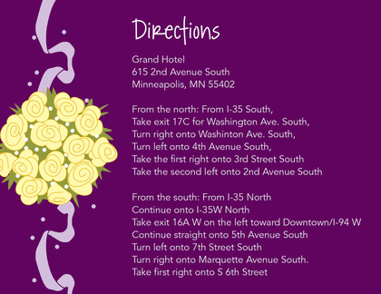 Catch The Purple Bouquet Yellow Enclosure Cards